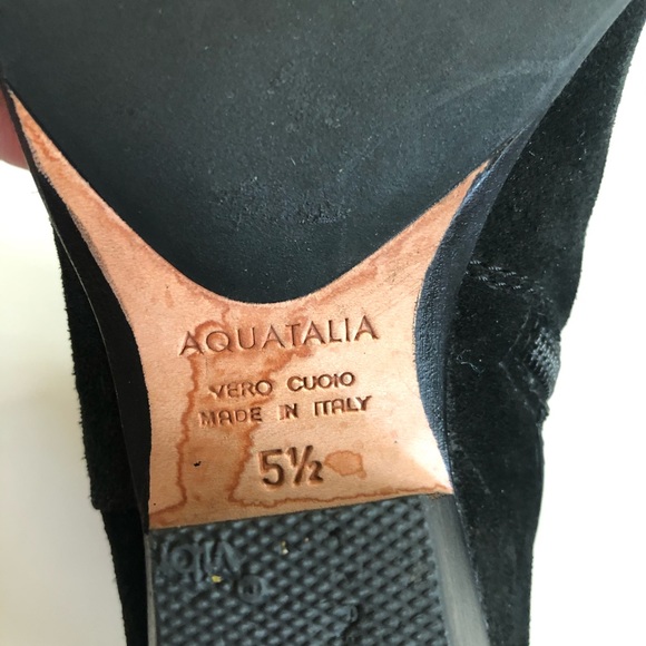 Aquatalia Farin Black Suede Weatherproof Bootie Size 5.5 - Picture 11 of 14